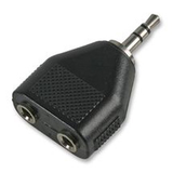 2 X 3.5mm Stereo Jack Sockets To 3.5mm Stereo Jack Plug Adaptors Splitter