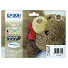 Genuine Epson Teddybear Black, Cyan, Magenta, Yellow (T0615) Cartridge