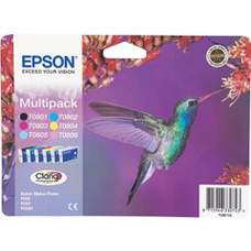 Genuine Epson Hummingbird Black, Cyan, Magenta, Yellow, Light Cyan, Light Magenta�(T0807) Cartridge