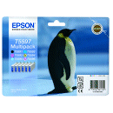 Genuine Epson Penguin Black, Cyan, Magenta, Yellow, Light Cyan, Light Magenta (T5597) Cartridge Genuine Epson Penguin Black, Cyan, Magenta, Yellow, Light Cyan, Light Magenta (T5597) Cartridge