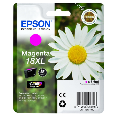 Genuine Epson Daisy (18XL) Magenta Cartridge - Extra Large