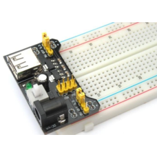 Solderless Breadboard Power Supply - 3.3V and 5V - DC Jack and USB connector, the easy way to get power to your breadboard