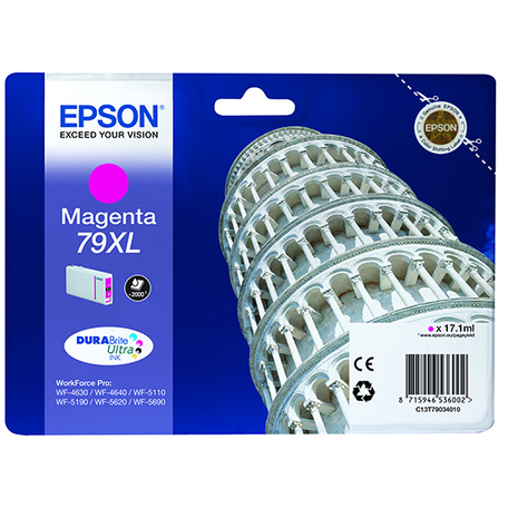 Genuine Epson Tower of Pisa (79XL) Magenta Cartridge Approx 2000 Sheets