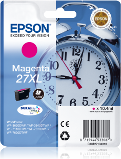 Genuine Epson Alarm Clock 27XL Magenta Cartridge