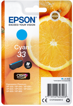 Cyan No.33 Oranges Claria Premium Ink